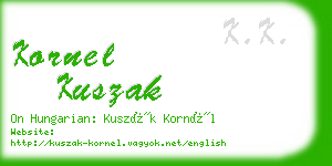 kornel kuszak business card